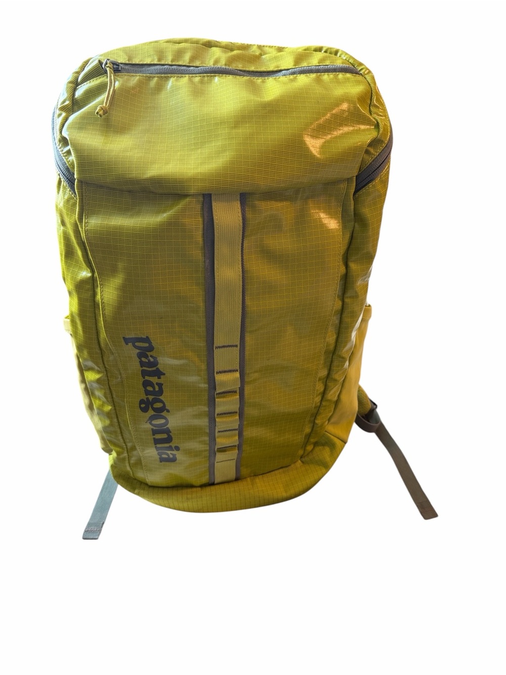 Patagonia Blackhole Lime Green Technical Backpack with Vertical Gear Loop